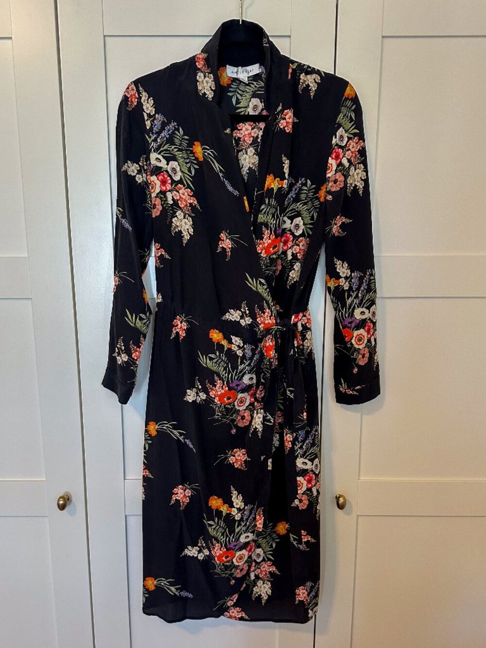 Amour Vert Silk Floral Dres